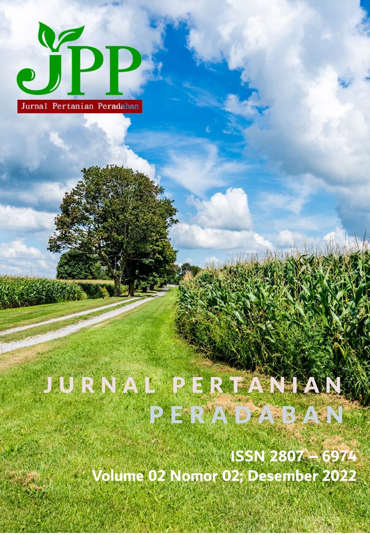 					View Vol. 3 No. 1 (2023): JURNAL PERTANIAN PERADABAN [ISSN 2807-6974]
				
