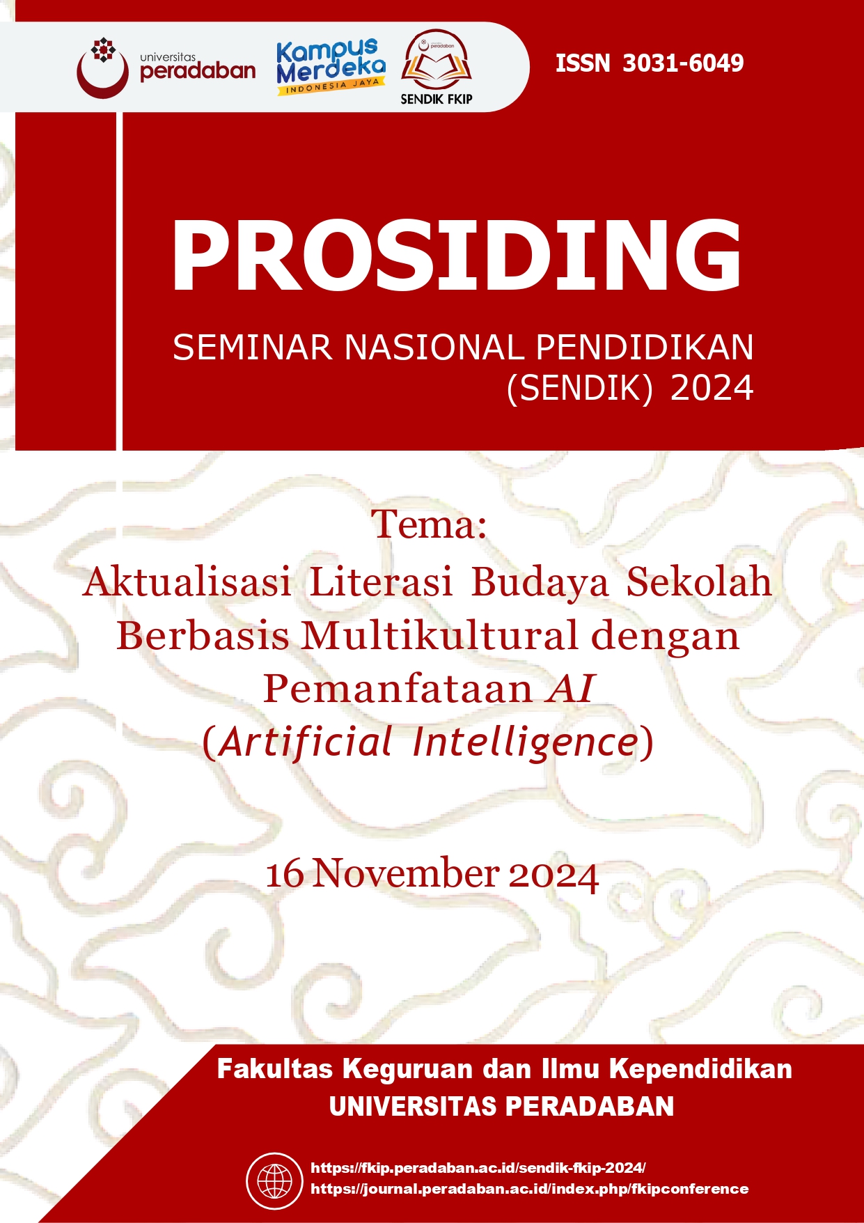 					Lihat Vol 2 No 1 (2024): Aktualisasi Literasi Budaya Sekolah   Berbasis Multikultural dengan  Pemanfataan AI  (Artificial Intelligence)
				