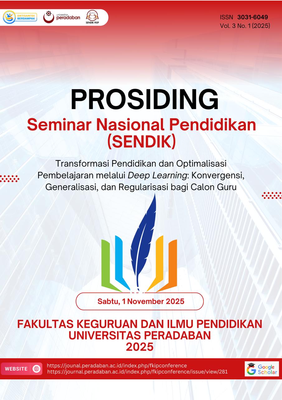 					Lihat Vol 3 No 1 (2025): Transformasi Pendidikan dan Optimalisasi Pembelajaran melalui Deep Learning: Konvergensi, Generalisasi, dan Regularisasi bagi Calon Pendidik
				